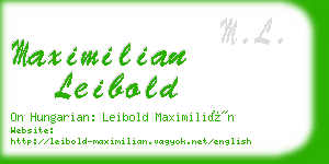 maximilian leibold business card